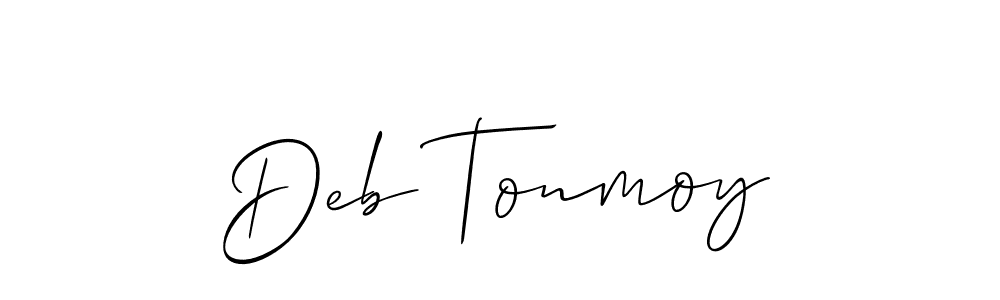 Similarly Allison_Script is the best handwritten signature design. Signature creator online .You can use it as an online autograph creator for name Deb Tonmoy. Deb Tonmoy signature style 2 images and pictures png